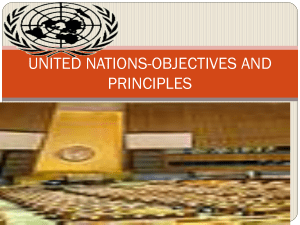 UNITED NATIONS-OBJECTIVES AND PRINCIPLES