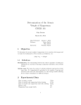 Determination of the Atomic Weight of Magnesium CHEM 101