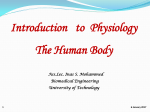 Introduction to Physiology The Human Body