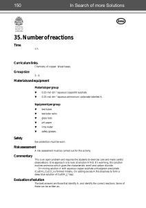 35. Number of reactions - Royal Society of Chemistry