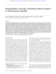 Integrated tRNA, transcript, and protein profiles in