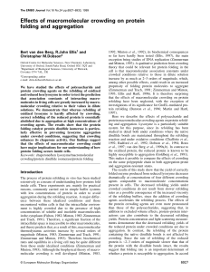 Effects of macromolecular crowding on protein folding and