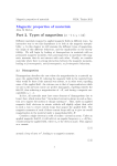 Magnetic properties of materials Part 2. Types of magnetism