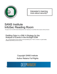 Distilling Data in a SIM: A Strategy for the Analysis