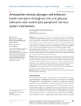 Amantadine reduces glucagon and enhances insulin secretion