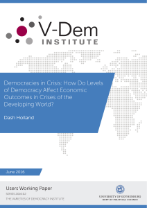 Democracies in Crisis: How do Levels of Democracy Affect - V-Dem
