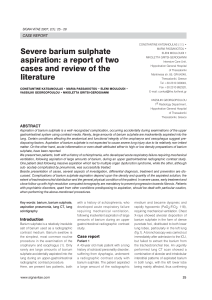 Severe barium sulphate aspiration: a report of two cases and review