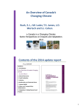 An Overview of Canada`s Changing Climate Contents of the 2014