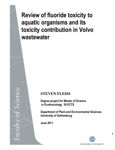 Review of fluoride toxicity to aquatic organisms and its toxicity