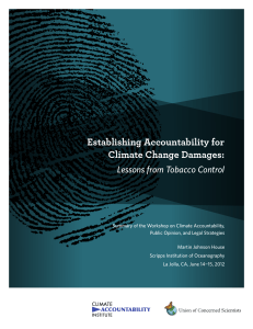 Establishing Accountability for Climate Change Damages: Lessons