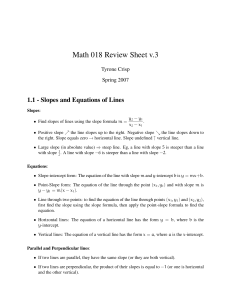 Math 018 Review Sheet v.3