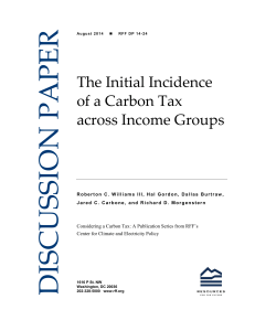 The Initial Incidence of a Carbon Tax across Income Groups