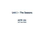 Unit I – The Seasons
