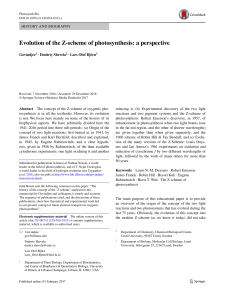 Evolution of the Z-scheme of photosynthesis: a