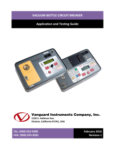 VACUUM BOTTLE CIRCUIT BREAKER Application and Testing