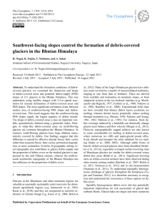 Southwest-facing slopes control the formation of