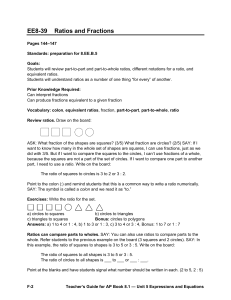 EE8-39 Ratios and Fractions