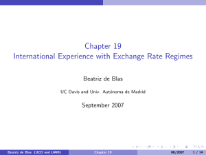 Chapter 19 International Experience with Exchange Rate Regimes