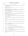 CARBOHYDRATES WORKSHEET KEY