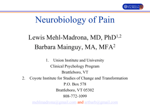 Neurobiology of Pain - Lewis Mehl
