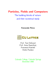 Particles, Fields and Computers