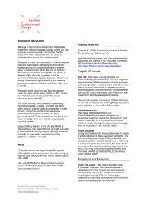 Polyester Recycling - Textiles Environment Design