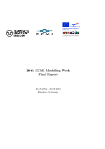 26-th ECMI Modelling Week Final Report