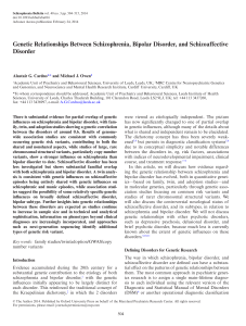 Genetic Relationships Between Schizophrenia