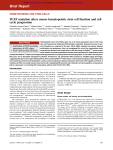 PLZF mutation alters mouse hematopoietic stem cell function and