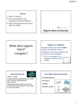 Organic Macromolecules