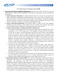 to see the FTA Grant Clauses for Purchases under $25000.