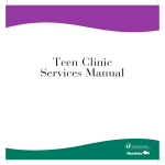 Teen Clinic Services Manual