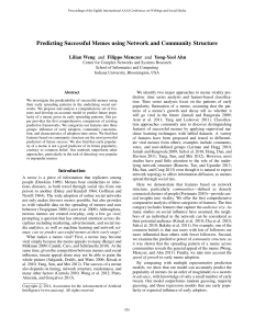 Predicting Successful Memes using Network and - Yong