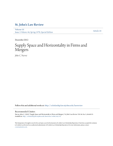 Supply Space and Horizontality in Firms and Mergers