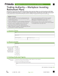 Trading Authority — Workplace Investing Retirement Plans