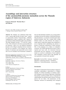 Assemblage and interaction structure of the anemonefish