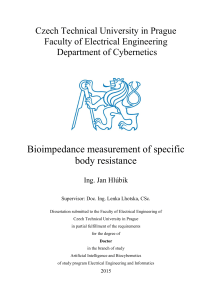 Bioimpedance measurement of specific body resistance