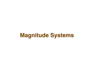 16. Magnitude Systems