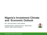 Nigeria`s Investment Climate and Economic Outlook