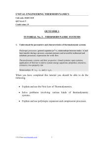unit 61: engineering thermodynamics