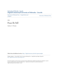 Peace Be Still - DigitalCommons@University of Nebraska