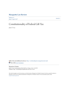 Constitutionality of Federal Gift Tax