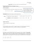 Content Notes Lesson Two: “Converting Numbers into Exponential