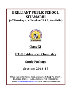 IIT-JEE (Advanced) - Brilliant Public School Sitamarhi