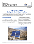 Photovoltaics-Sunlight to Electricity in One Step