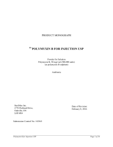 [Product Monograph Template - Standard]