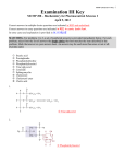 Examination III Key