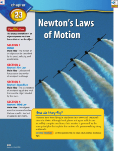 Newton`s Laws of Motion