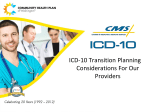 ICD-10 Transition Planning Considerations For Our Providers