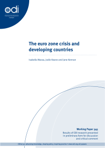 The euro zone crisis and developing countries